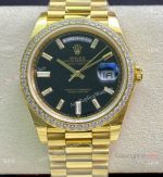 (EW)Rolex Day-Date 40mm 228238 Copy Watch Swiss 3255 Baguettes Markers Presidential Band